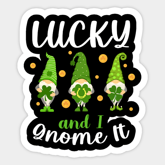 Lucky And I Gnome It Patrick's Day Sticker by Hensen V parkes